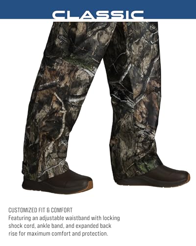 FROGG TOGGS Men's Standard Classic Pro Action Waterproof Breathable Rain Pant, Mossy Oak DNA, Medium Long - Thumbnail 5