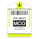 Squiddy Orlando Airport Code MCO Luggage Tag Style - Vinyl Sticker Decal for Phone, Laptop, Water Bottle (3" high)