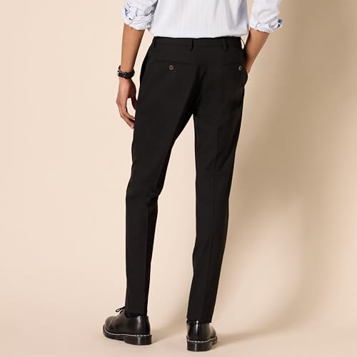 Amazon Essentials Men's Slim-Fit Wrinkle-Resistant Stretch Dress Pant, Black, 42W x 29L by Amazon Essentials - Used condition - Image 2