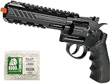 TRIMEX Bulldog Airsoft Revolver Titan [6 Inch] CO2 Powered SRC 6mm BB Gun, Black