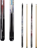 2 Set(19oz & 20oz) Canadian Maple Pool Cue Stick Set, 2-Piece 58 Inch 13mm Tip Billiard Pool Cue Stick, Pool Cue Stick for Commercial Home Entertainment (2 Set)
