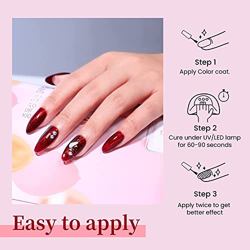 Maychao 3D Cat Eye Gel Nail Polish Set With Magnet Stick, 6 Colors Nail Polish Gel Set Suitable For Nail Salon Diy At Home, Fall Winter, Holiday Gel Polish Kit With Gift Box #TOP3