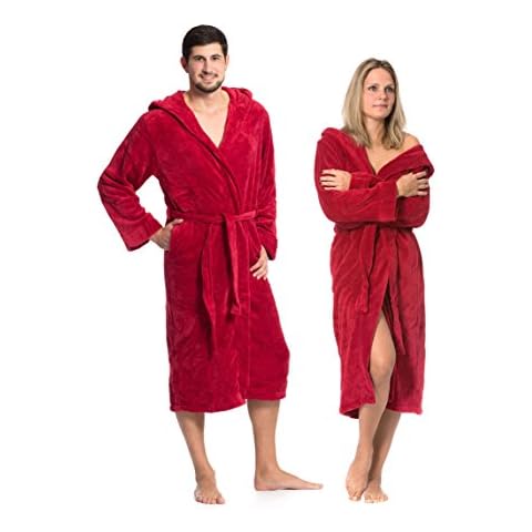 ZOLLNER Bata de invierno para hombre, tacto terciopelo, rojo Cover