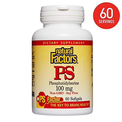 Natural Factors, Phosphatidylserine, Support for Memory, Concentration and Brain Functions, Soy and Gluten Free, 60 softgels (60 servings)