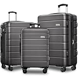 KEYTAN Explorer - Maleta Ligera y rígida expandible con Ruedas giratorias con Bloqueo TSA, Gris, Juego de 3 Piezas, Explorer - Maleta Ligera y expandible, con Ruedas giratorias, con Cerradura TSA