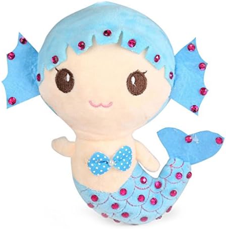 Tickles Cute Mermaid Soft Stuffed Plush Animal Toy for Kids Girls Birthday Gifts (Color: Blue Size: 20 cm)
