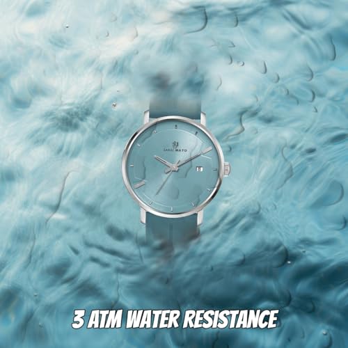 Image of Analog Watch for Men with Silicone Band | Magnetic Lock Strap | Japanese Quartz Movement | Water Resistant | Formal & Casual Wristwatch Gift