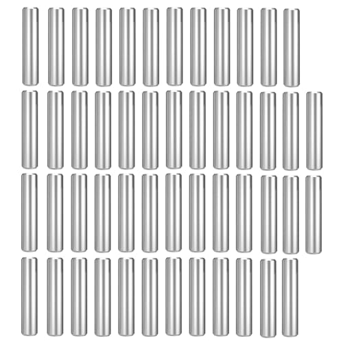 50pcs Dowel Pins M3(3mm) x 16mm 304 Stainless Steel Dowel Rods, for Furniture Making, Metal Devices Wood Furniture DIY Installation, Silver