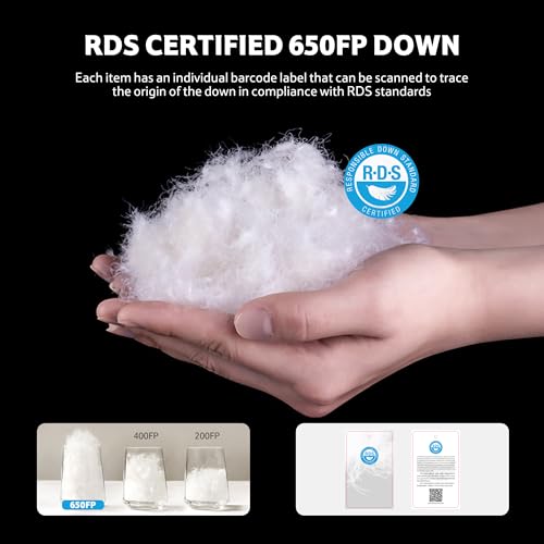 image for Naturehike Ultralight Backpacking Down Sleeping Bag for Adults, 650 Fi