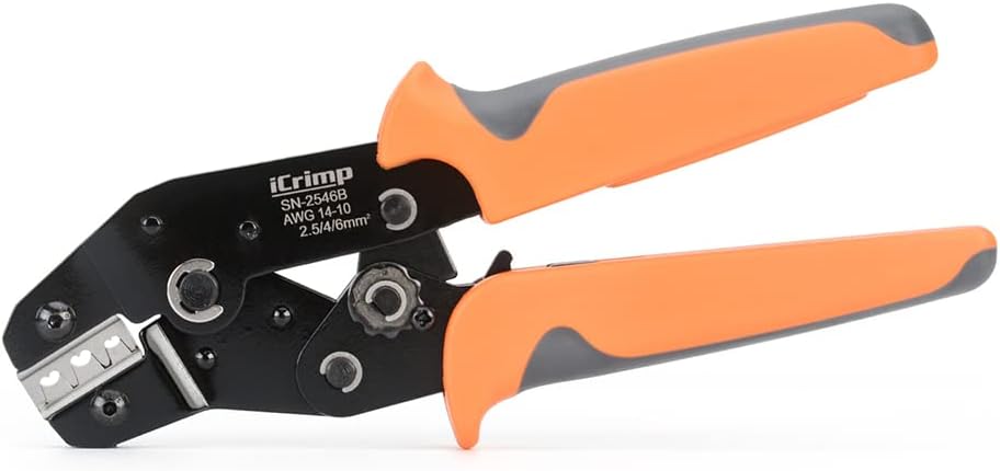 iCrimp IWS4 Solar PV Connector Crimping Tools for AWG14-10 (2.5/4/6mm²) Solar Panel PV Cable with Wire EDM Die