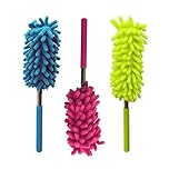ZYBUX - 3 Pack Extendable Feather Dusters for Cleaning Microfiber Dusters/Flexible Blind Cleaner Dust Remover | Duster For Home, Home Office - Washable Window Cleaning Pole