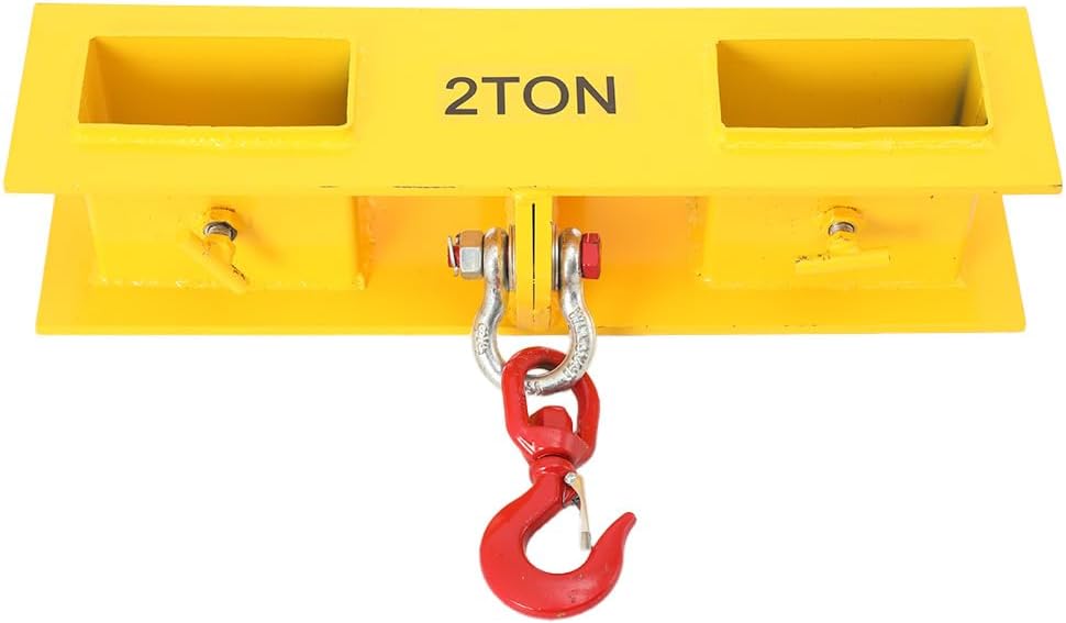 Forklift Lifting Hook, 2 Ton Capacity, Swivel Hook for Mobile Crane and Lift Truck Fork Hoist, 4400 LBS Capacity
