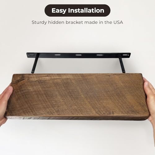 MY VINTAGE FINDS Reclaimed Wood Floating Shelves Real Solid Wood Chunky Shelf Rustic Farmhouse Wall Shelf