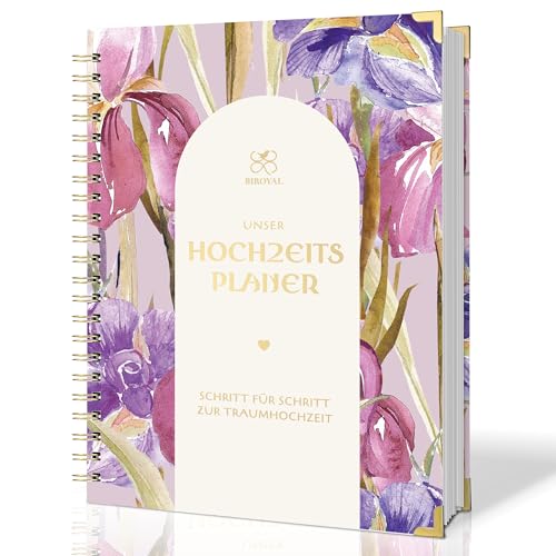 BIROYAL Hochzeitsplaner Deutsch für den großen Tag, 160 Seiten Wedding Planner mit Terminplan, Checklisten, Zeitplan und Tipps, Hochzeit Buch mit...