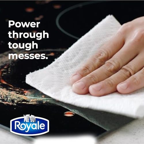 Royale Tiger Strong Paper Towel, 3 Double Equal 6 Rolls, 98 Half Sheets per Roll, White - 5