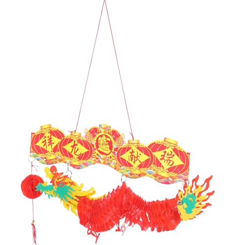 CHICAMPERA 中国春祭り用3Dドラゴンランタン吊り下げ装飾 中国風龍の提灯 新年パーティー飾り舞台小道具50cm