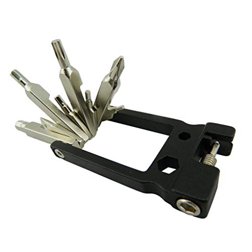 19 In 1 Bike reparatieuitrustingen Keychain Removal Tools schroevendraaiers bandenlichter Wrench Fiets Folding Multi… - Image 3