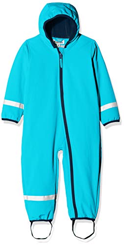 Playshoes Unisex Baby Softshell-Overall Fleece Gefüttert 430250, 23 - Aquablau, 80