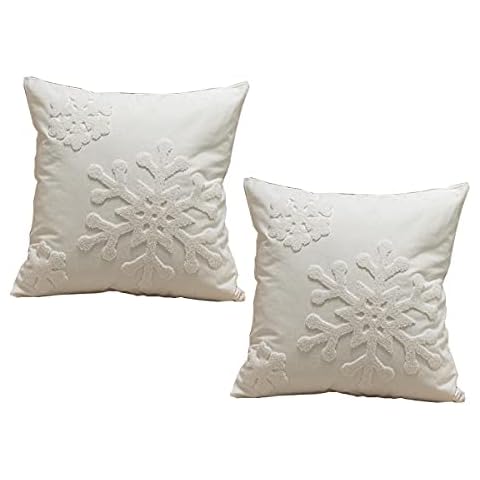 VOSAREA Christmas Snowflake Cushion Cover Cover