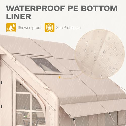 DWVO 13FT x 10FT Inflatable Camping Tent for 6-8 People with Pump, Quick Setup, Explosion-Proof Valve, Waterproof Oxford Air Glamping - Image 4