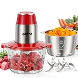 Ganiza Food Processors with 2 Bowls, 450W Meat Grinder Vegetable Chopper
