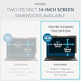 Kensington Magnetyczny Filtr Prywatyzujący Ekran MagPro Magnetic, 14 cali, 16:10, do Laptopa, Filtr Ochronny Redukujący Niebieskie Światło, Ochrona Przeciwodblaskowa (K55254WW)