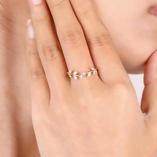 Engagement Rings for Women, 925 Sterling Silver Rings Real Moissanite Rings for Women Marquise Cut Wedding Bands Promise Rings for Her, Size 3-102