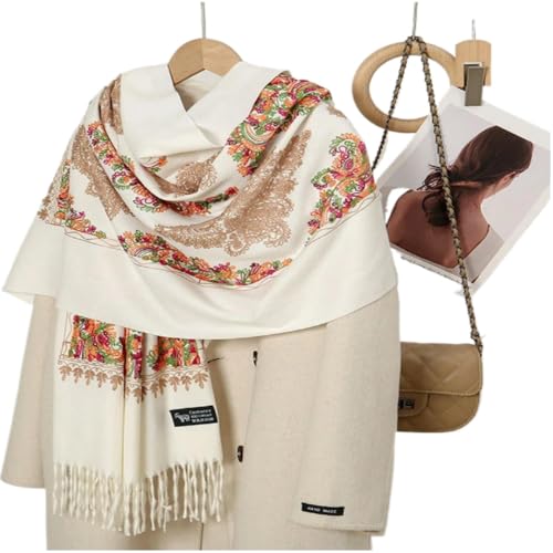 SECWL Luxury Winter Cashmere Scarf Women Design Warm Pashmin