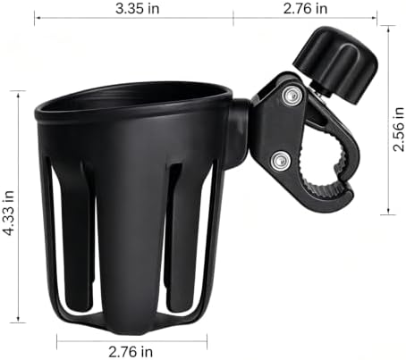 Adjustable Handlebar Cup Holder 360° Rotatable for Bike, Stroller, Scooter — view 7