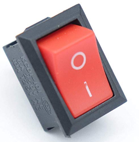Image of FEDUS (10psc) Small Mini Boat On /Off Rocker Switch Snap-in 2-Pin Red Plastic Button