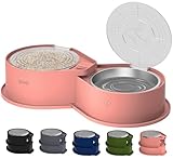 Newget Stainless Steel Dog Bowl Set with Lids, 304 Metal Dual Food & Water Bowls for Dogs & Cats, Large Capacity Pet Feeder with Cover Keeps Food Fresh, Anti-Skid Dog Dish for Small/Medium/Large Pets