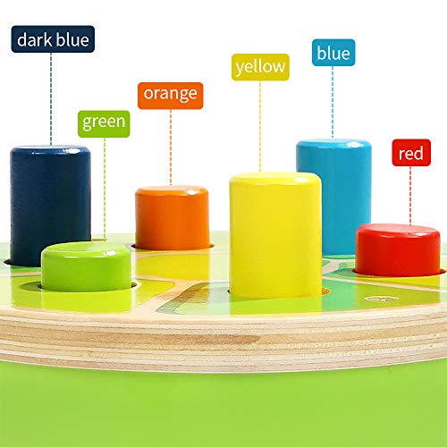 Top Bright Montessori Preschool Educational Learning Toy For 2 3 Years Old Boy Girl Birthday Gifts - Wooden Hammering And Pounding Toy For Toddler Fine Motor Skills Toy For Kid- Tortoise Pounding Game #TOP3