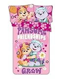 Jerry Fabrics Baby Kinder Bettwäsche Set : Bettdeckenbezug 100x135 cm & Kissenbezug 40x60 cm Wendemotiv Paw Patrol Freunde 100% Baumwolle für Mädchen