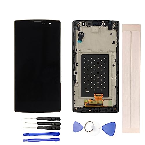 JayTong - visualización LCD y digitalizador de visualización táctil de Repuesto para L-G Magna G4c H500 H500F H500N H502 H525N Negro con Marco