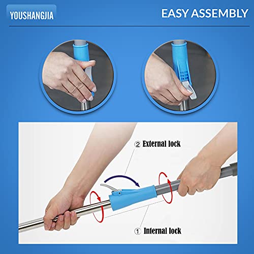 Microfiber Mop 18" Large Flat Mops For Floor Cleaning Floor Mop 4 Premium Pads Hardwood For Cleaning Wet Mop Wet Or Dry Floor Cleaning #TOP4