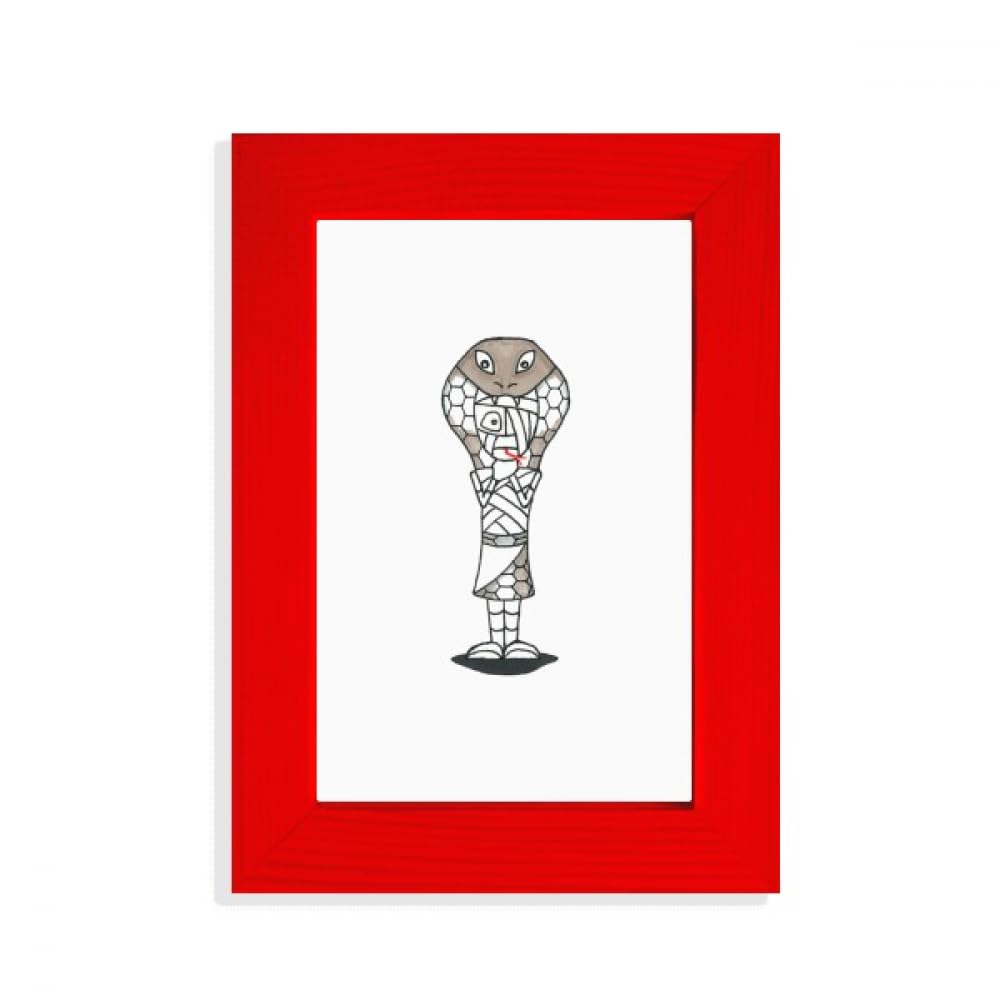 Cadre photo serpent Égypte Horus Rouge idée cadeau originale pour passionnés