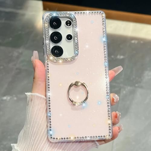Coque rigide Galaxy A35 rose avec bague anti-chute pour sécuriser vos photos
