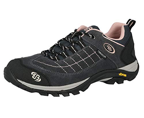 Brütting Mount Crillon Low, Scarpe da Trekking e Outdoor Donna, Grigio/Rosa, 41 EU