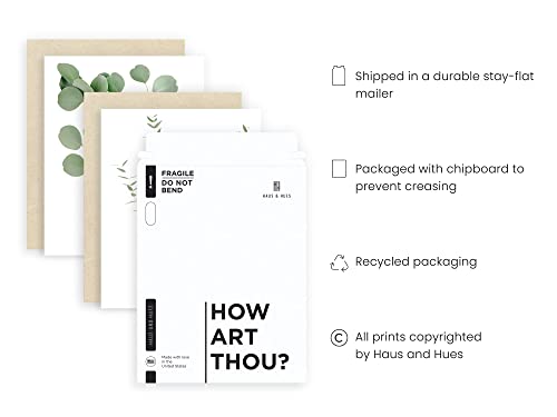 Haus And Hues Botanical Plant Wall Art Prints - Set Of 4 Plant Wall Decor Prints, Floral Kitchen Plant Pictures, Flower Leaves Wall Art, Boho Leaf Eucalyptus Wall Décor (8X10, Unframed) #TOP2