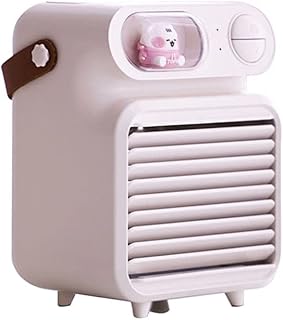 FUFU Cooling Fans Portable air Cooler, Portable Fan, Spray Water Mist Fan, Rechargeable 4000mAh Battery Airflow, Lower Noise, 3 Speeds, Personal Table Cooling Fan for Home & Office 3 Speed Setting