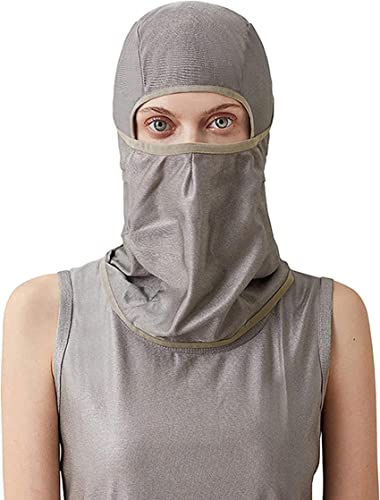AMNOOL Couvre-Chefs de Protection Contre Les radiations, Chapeaux Anti-radiations en Tissu de Fibre argentée Capuchons de Protection EMF, Blocage du Signal électromagnétique à 360 °