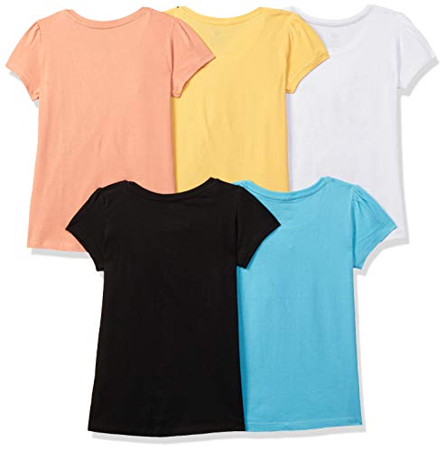 Image of Clotth Theory Girls Super Combed Cotton Regular Fit Round Neck Printed Short Sleeve Tshirt -Combo Pack of 5