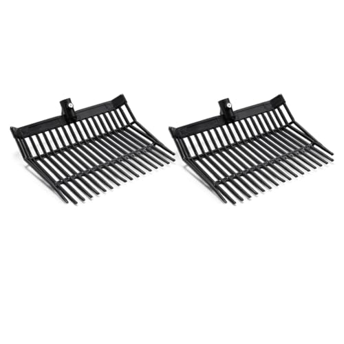 iFutniew Manure Fork Replacement, Pitchfork, Horse Manure Rake, for Picking Up Manure, Stable Waste Removal Easy Install Easy to Use,Black,2Pcs