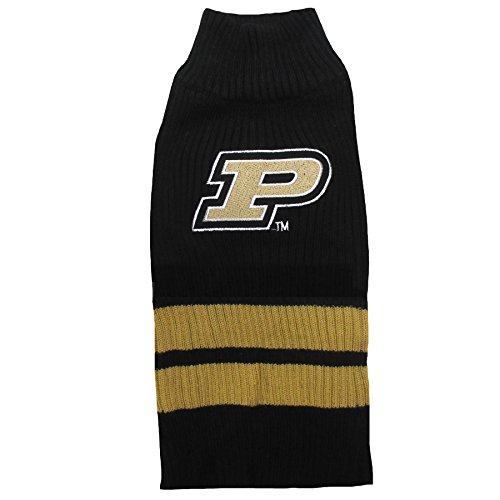Pets First NCAA Purdue Boilermakers Dog Sweater, Size X-Small. Warm & Cozy Knit Pet Sweater with NCAA Team Logo, Best Puppy Sweater for Large & Small Dogs