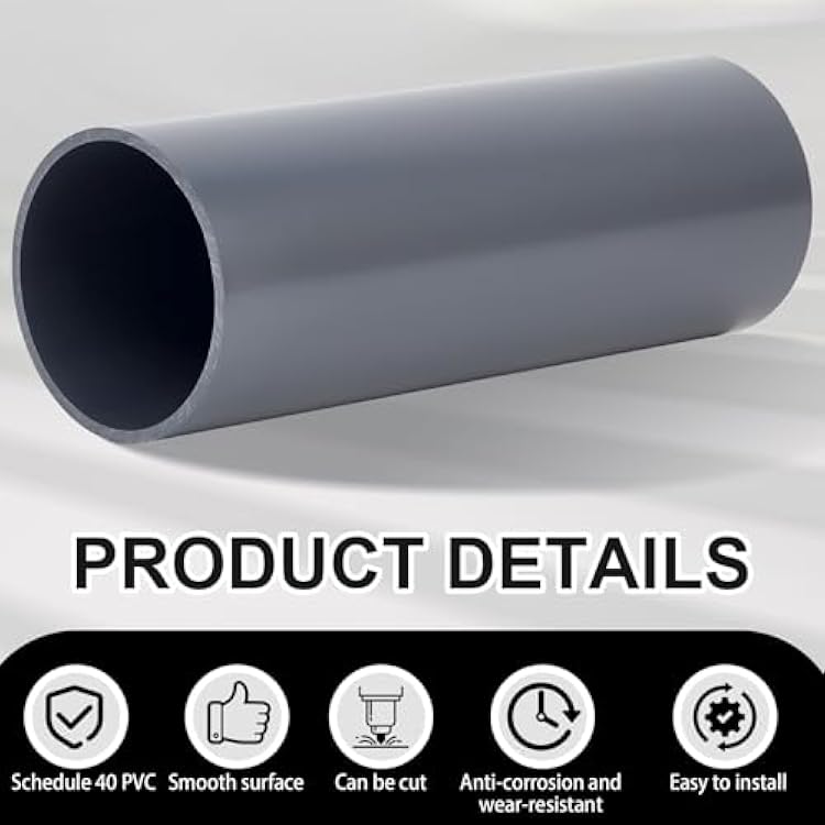 Glooglitter 8 Schedule 40 PVC Pipe, Gray Heavy Duty Philippines | Ubuy