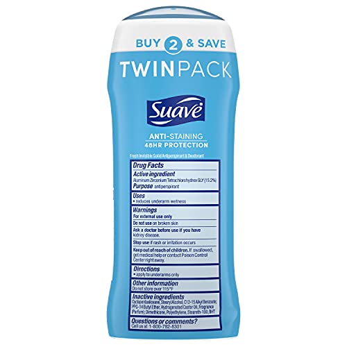 Suave Fresh Invisible Solid Anti-Perspirant Deodorant 2.6 oz, Twin Pack by Suave - Image 2