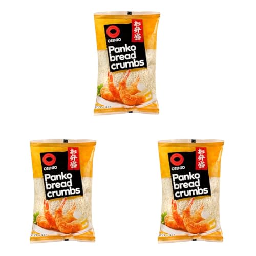 Obento - Obento Panko Semmelbrösel Panko Paniermehl, 200 gramm (Packung mit 3)