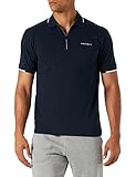 Corte estándar Hackett London Hs Refined Hz, Camisa Polo Hombre, Azul (595 Blue Navy), L