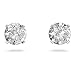 Produktbild Swarovski Attract Ohrstecker, Rund, Klein, Weiss, Rhodiniert