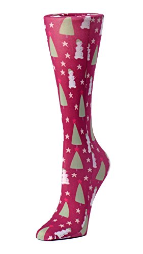 Cutieful Therapeutic Sheer 8-15 mmHg Compression Hosiery - Christmas Trees